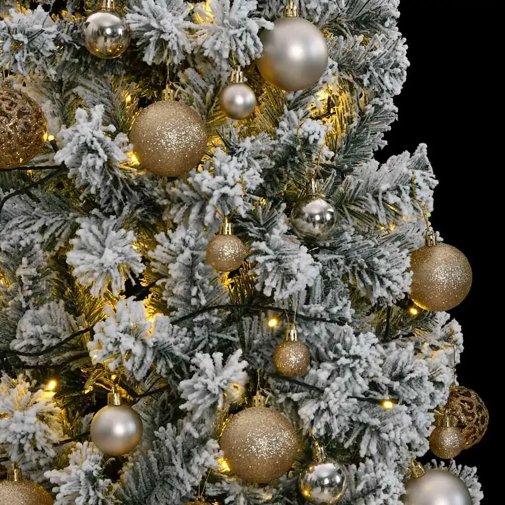 Artificial Hinged Christmas Tree with 300 LEDs & Ball Set 180 cm Price
