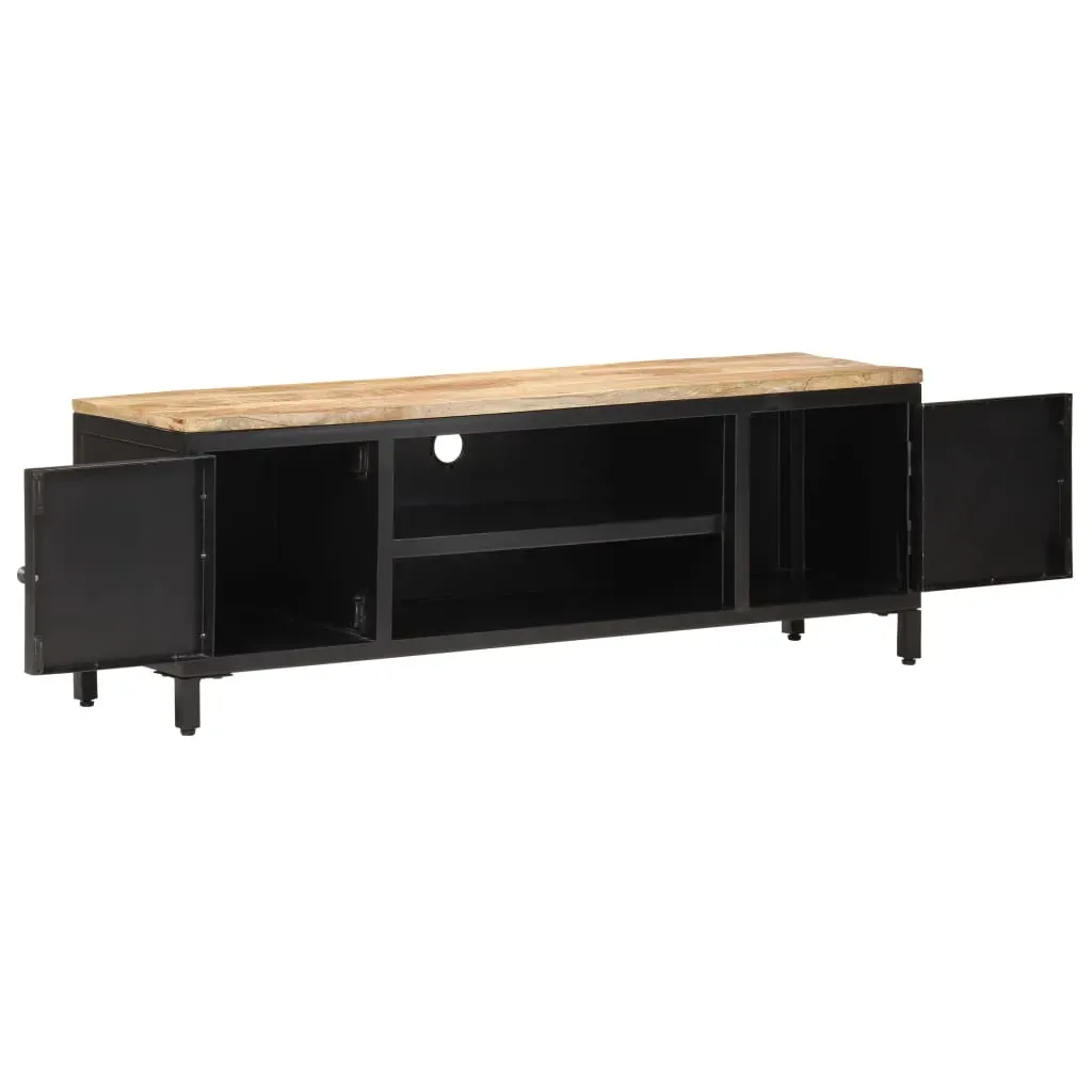 TV Cabinet 120x30x40 cm Solid Rough Mango Wood Price