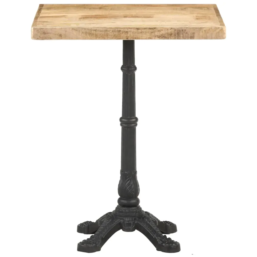 Bistro Table 60x60x77 cm Rough Mango Wood Price