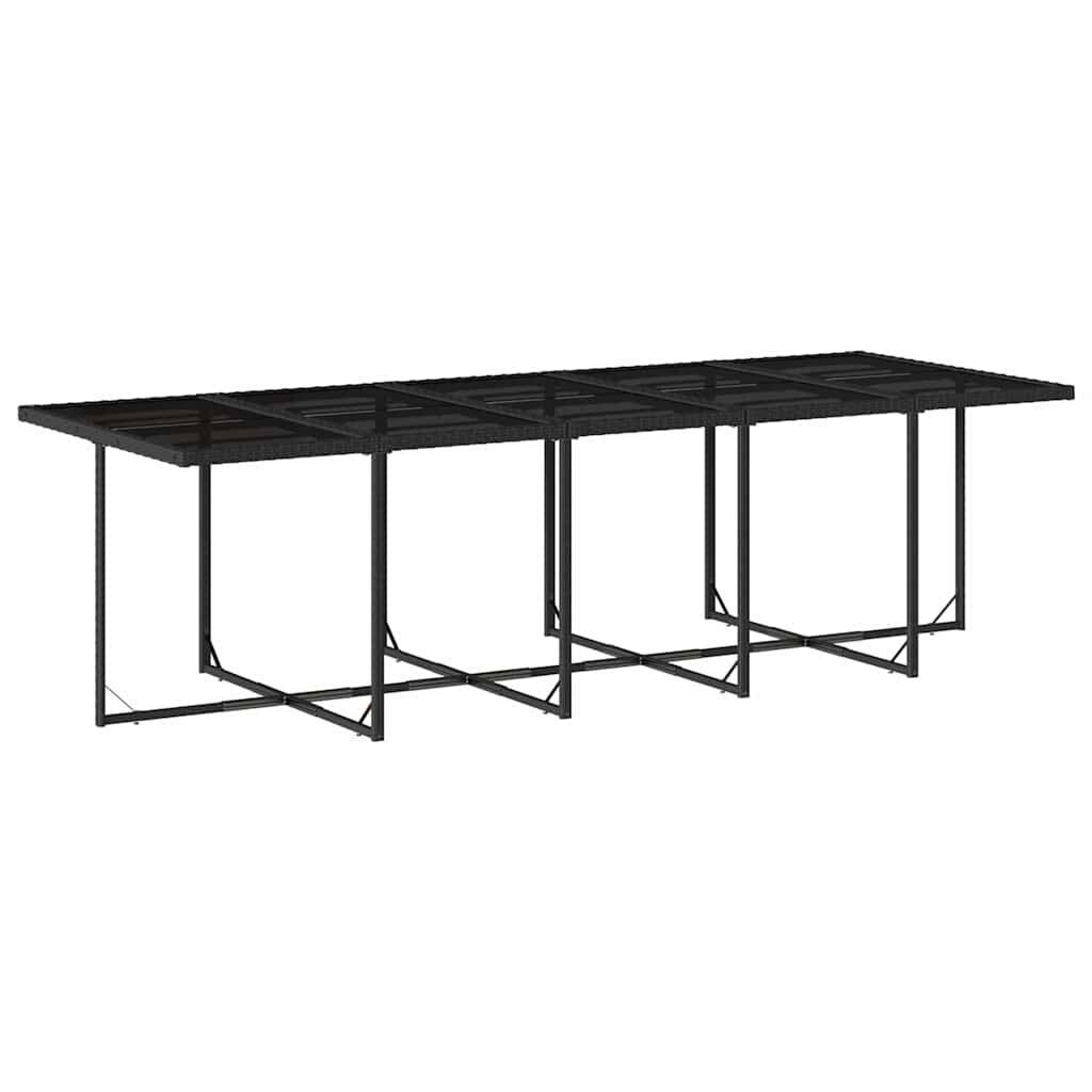 15 Piece Garden Dining Set with Cushions Black Poly Rattan Price