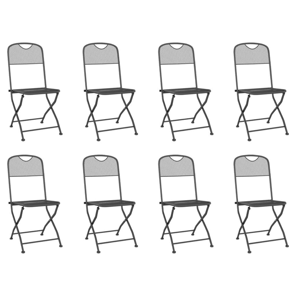 9 Piece Garden Dining Set Anthracite Metal Mesh Price