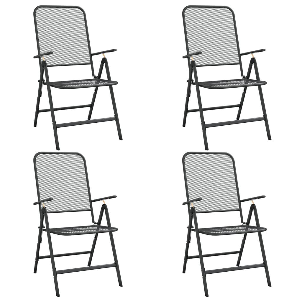 5 Piece Garden Dining Set Anthracite Metal Mesh Price