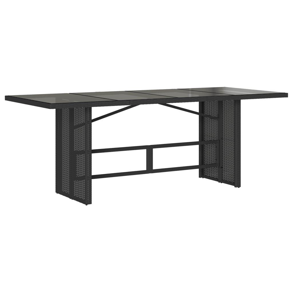 9 Piece Garden Dining Set with Cushions Black Poly Rattan Price