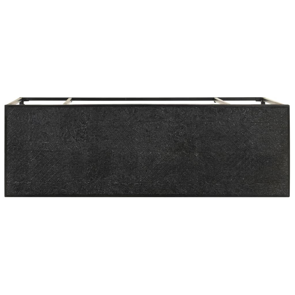 Console Table Black 110x35x76 cm Solid Acacia and Mango Wood Price