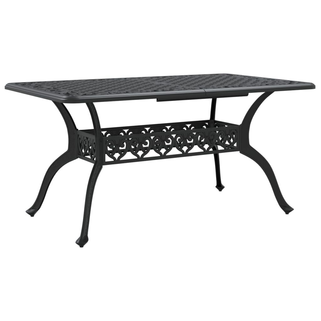 7 Piece Garden Dining Set Black Cast Aluminium Price
