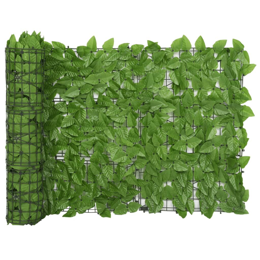 Balcony Privacy Screen with Green Leaves 600x75 cm Price