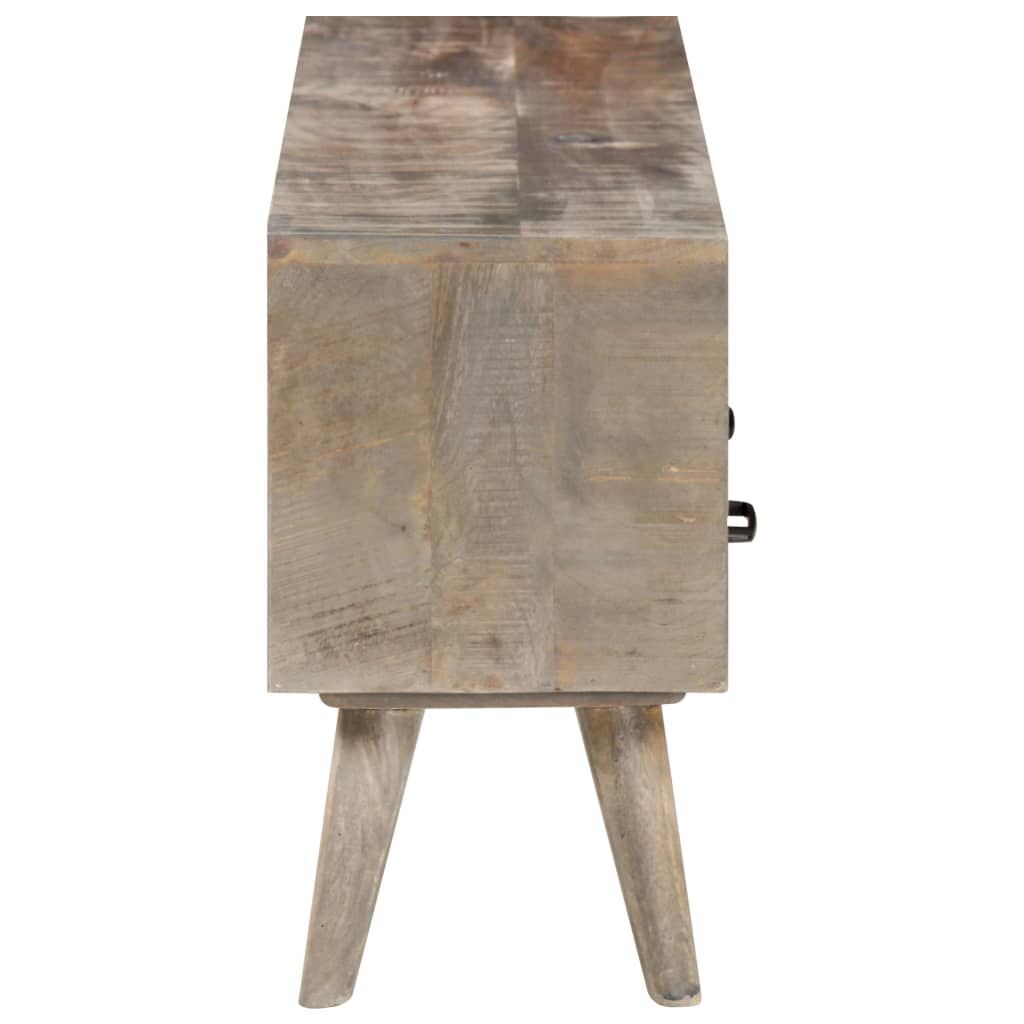 TV Cabinet Grey 130x35x51 cm Solid Rough Mango Wood Price
