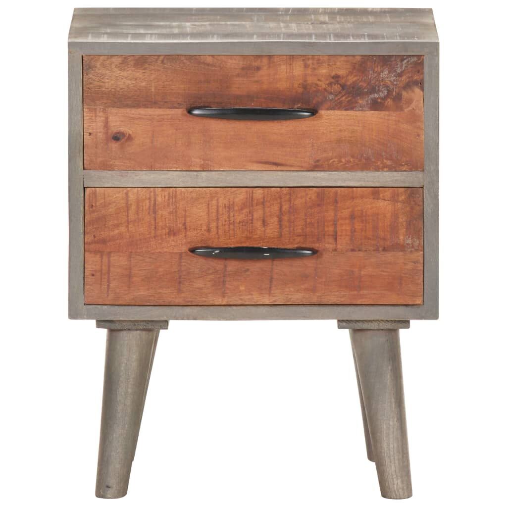 Bedside Cabinet Grey 40x30x50 cm Solid Rough Mango Wood Price