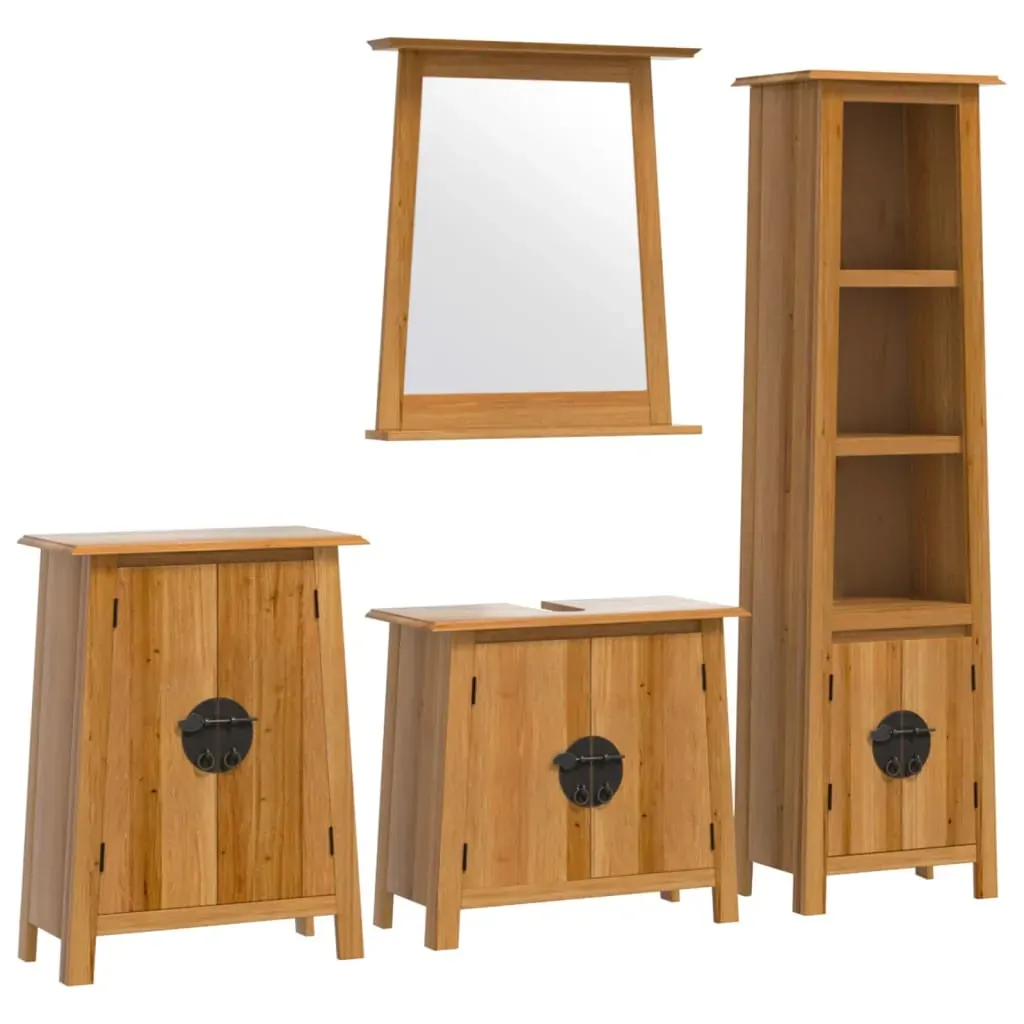 4 Piece Bathroom Furniture Set Solid Wood Pine Price