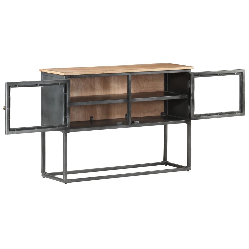 Sideboard Grey 100x30x70 cm Solid Acacia Wood Price