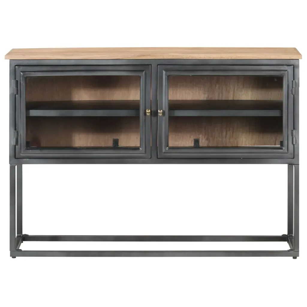 Sideboard Grey 100x30x70 cm Solid Acacia Wood Price