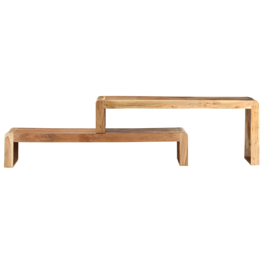 2 Piece TV Cabinet Solid Acacia Wood Price
