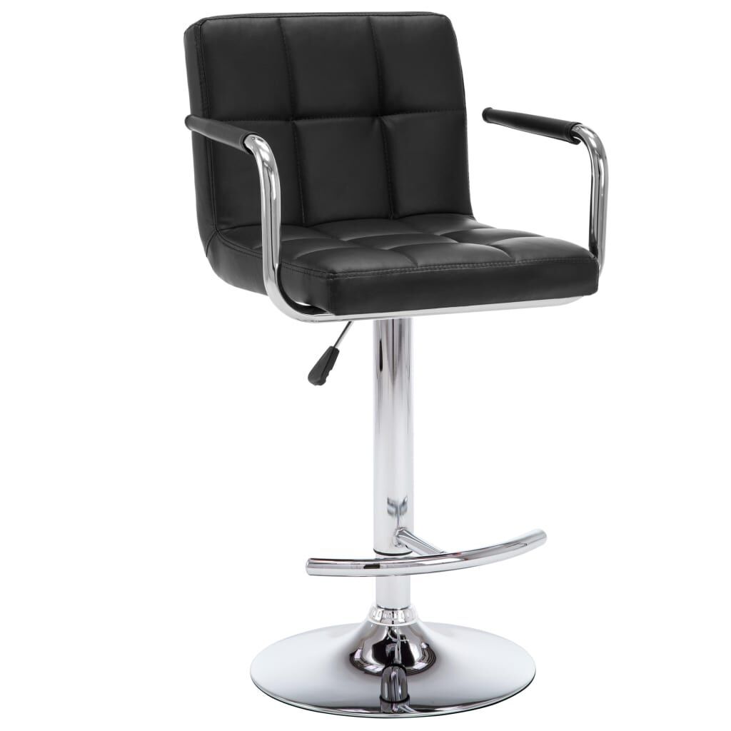 Bar Stools 2 pcs Black Faux Leather Price