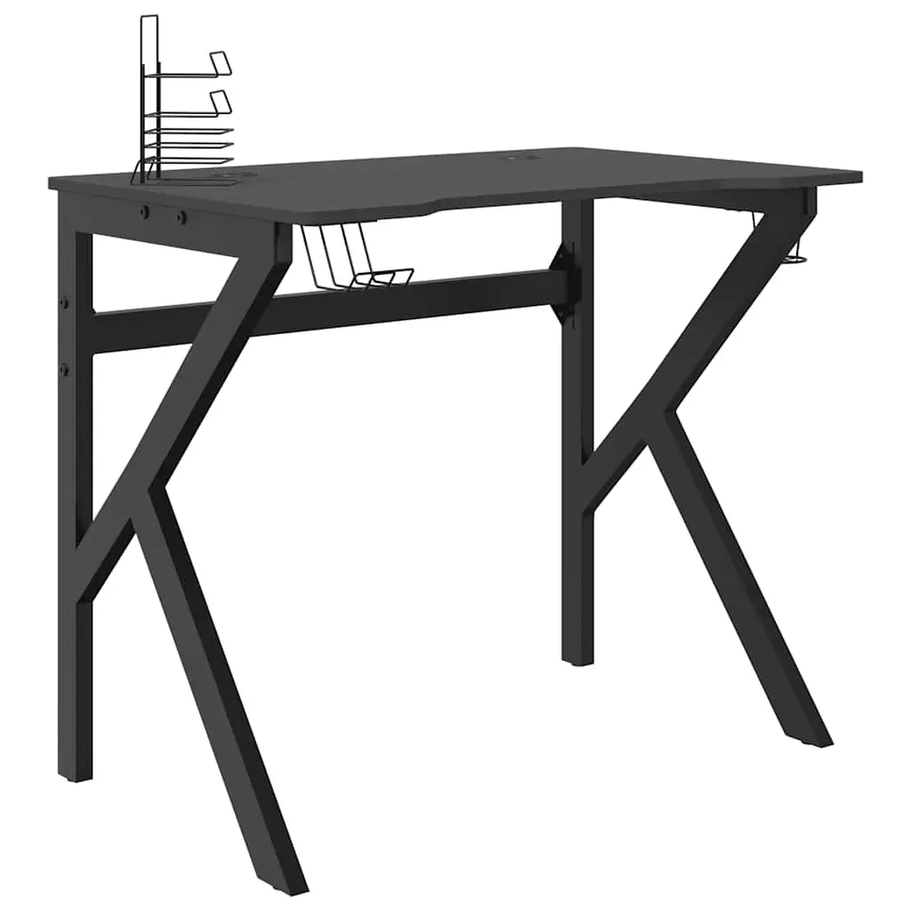 Gaming Desk with K Shape Legs Black 90x60x75 cm Price
