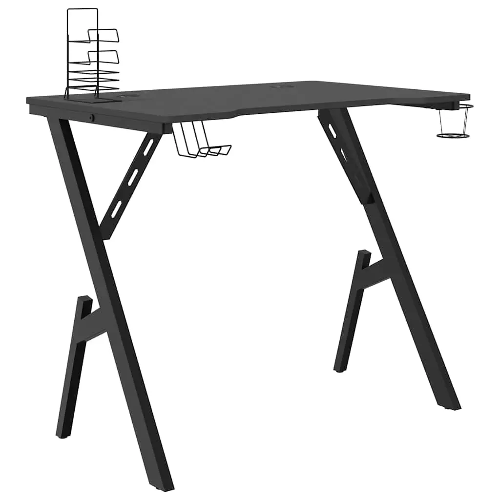 Gaming Desk with Y Shape Legs Black 90x60x75 cm Price