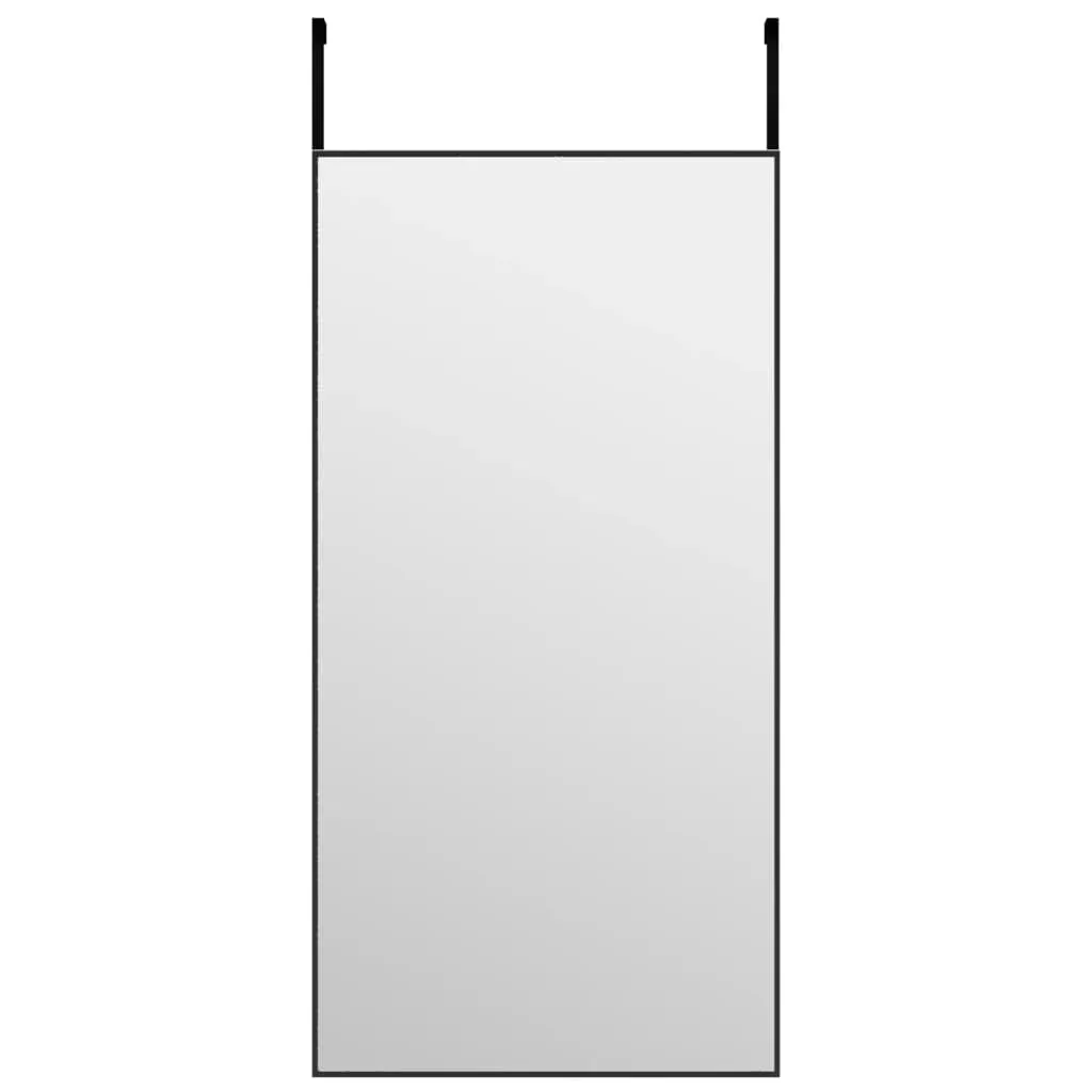 Door Mirror Black 40x80 cm Glass and Aluminium Price
