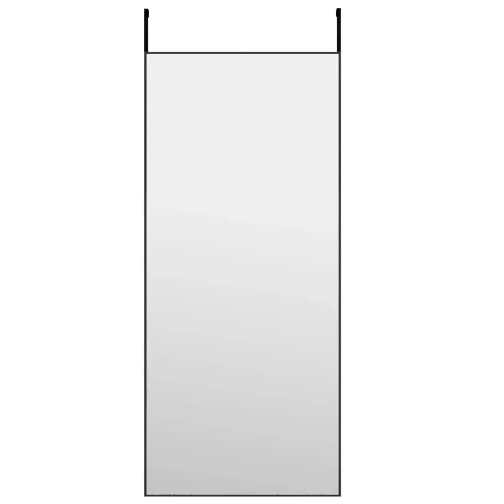Door Mirror Black 40x100 cm Glass and Aluminium Price