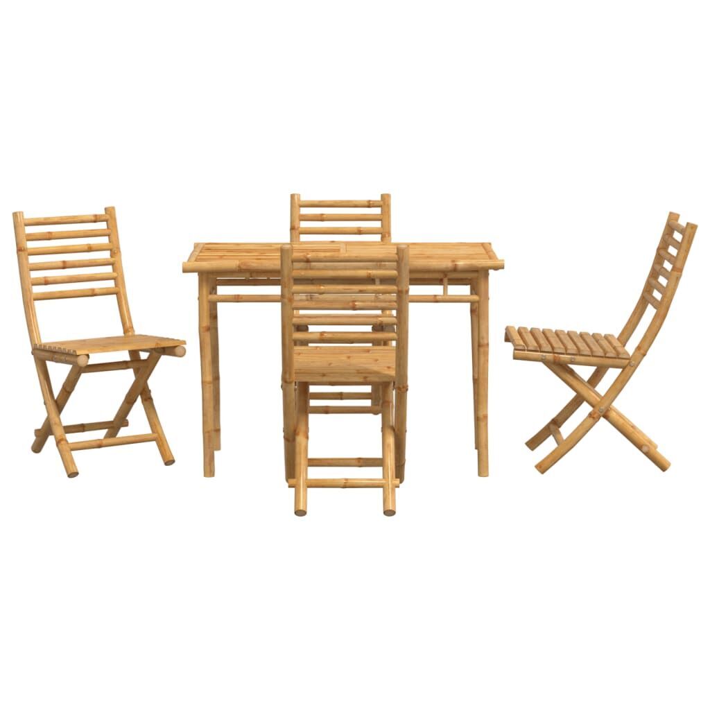 5 Piece Garden Dining Set Bamboo Price