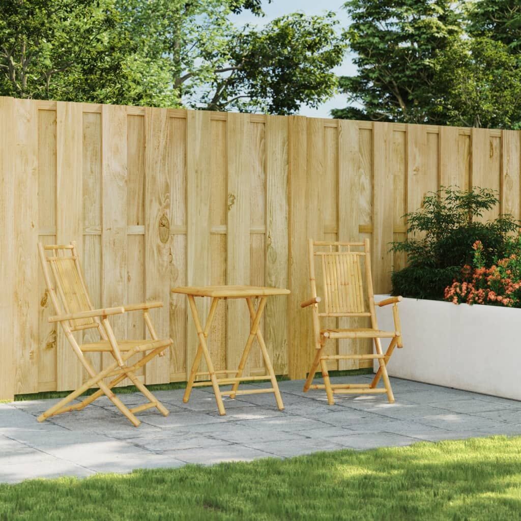 3 Piece Bistro Set Bamboo Price