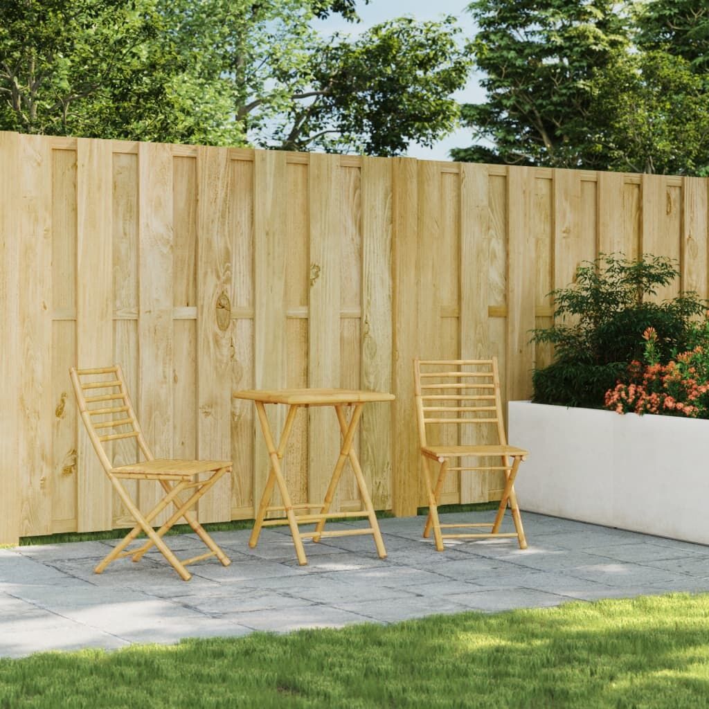 3 Piece Bistro Set Bamboo Price