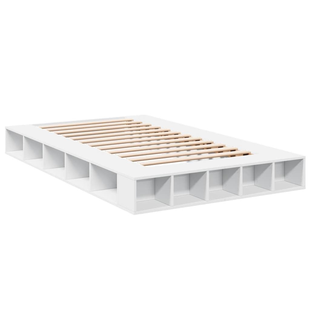 Bed Frame without Mattress White 135x190 cm Price