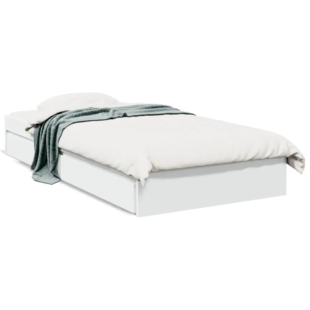 Bed Frame with Drawers without Mattress White 90x190 cm Price