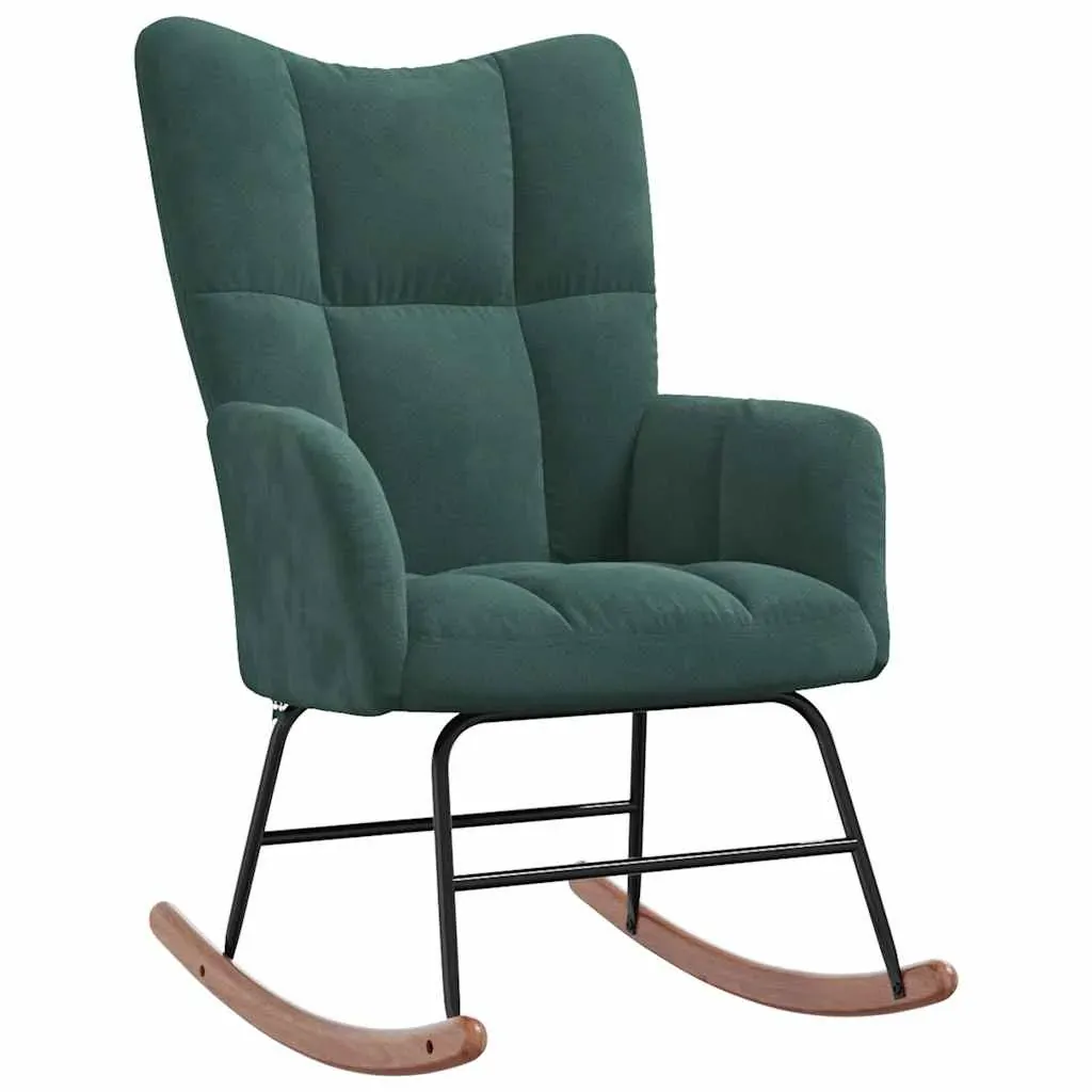 Rocking Chair Dark Green Velvet Price