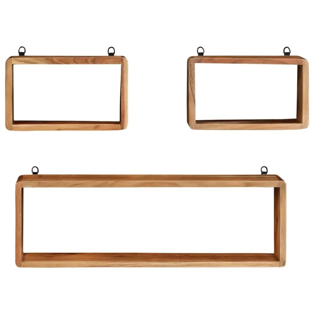 3 Piece Wall Cube Shelf Set Soild Acacia Wood Price