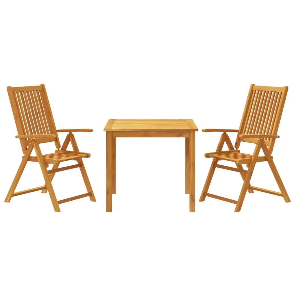 3 Piece Garden Dining Set Solid Wood Acacia Price