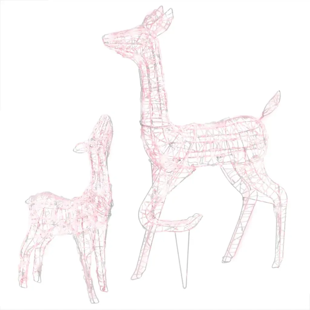 Acrylic Reindeer Family Christmas Decoration 160 LED Warm White Price