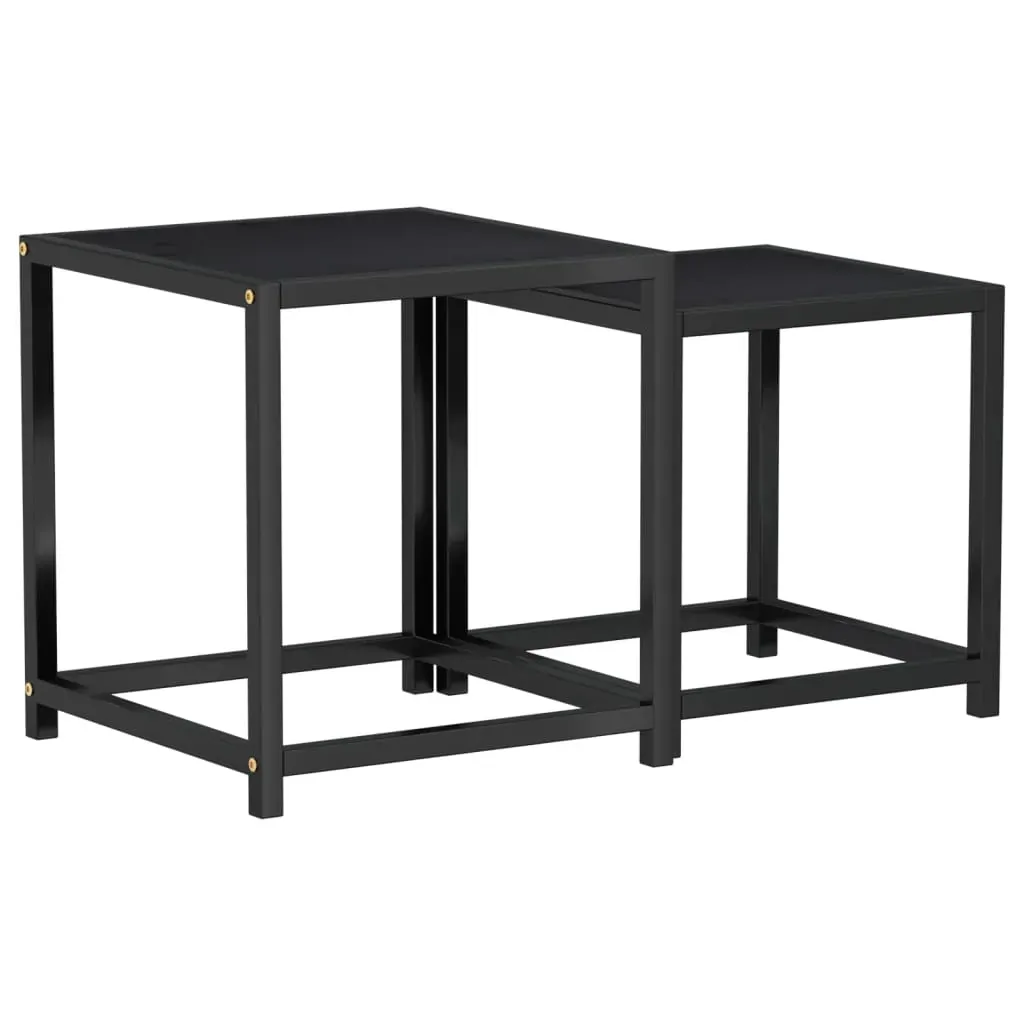 Tea Tables 2 pcs MDF Black Price