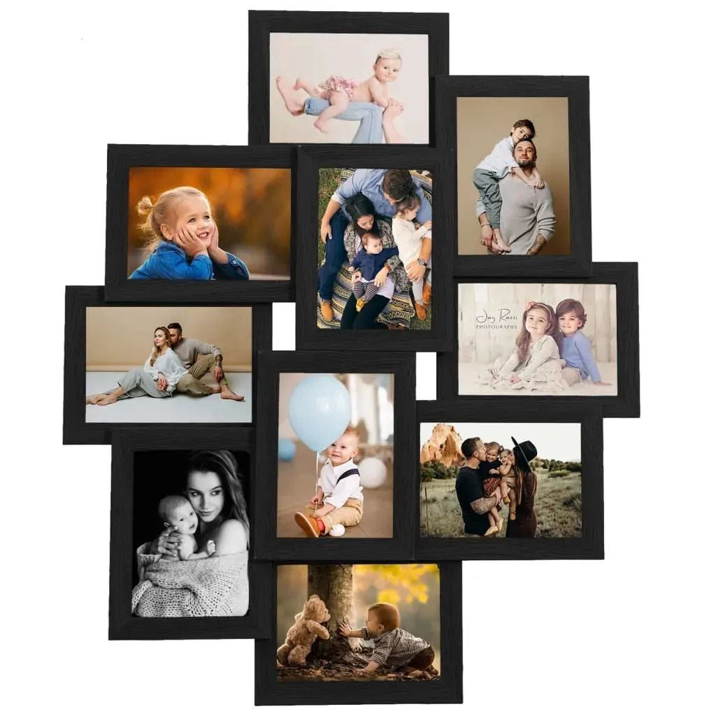 Collage Photo Frame for Picture 10 pcs 13x18 cm Black MDF Price