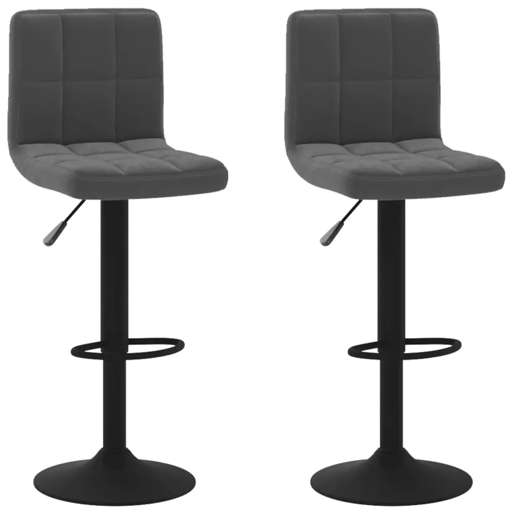 Bar Stools 2 pcs Black Velvet Price