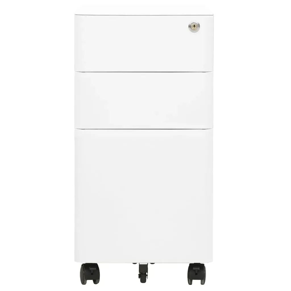 Mobile File Cabinet White 30x45x59 cm Steel Price