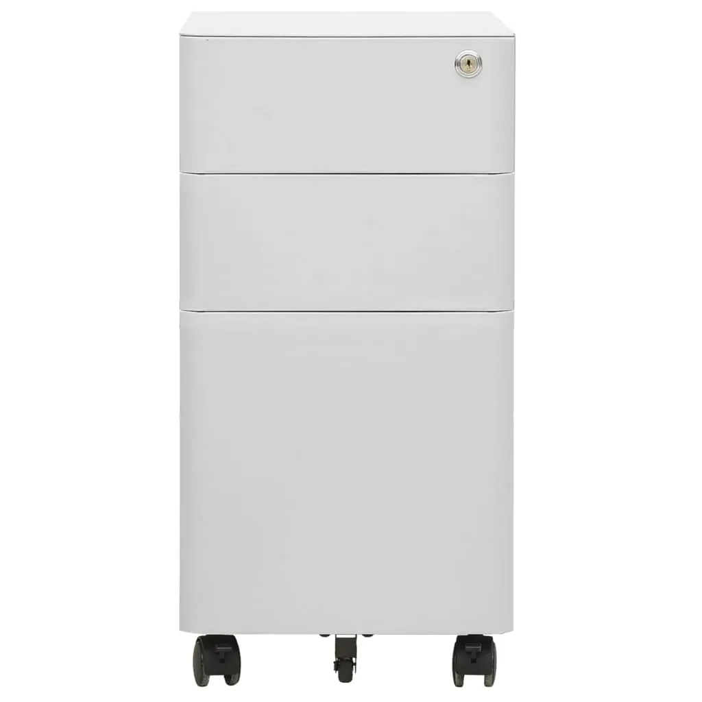 Mobile File Cabinet Light Grey 30x45x59 cm Steel Price