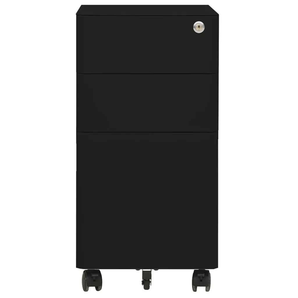 Mobile File Cabinet Black 30x45x59 cm Steel Price