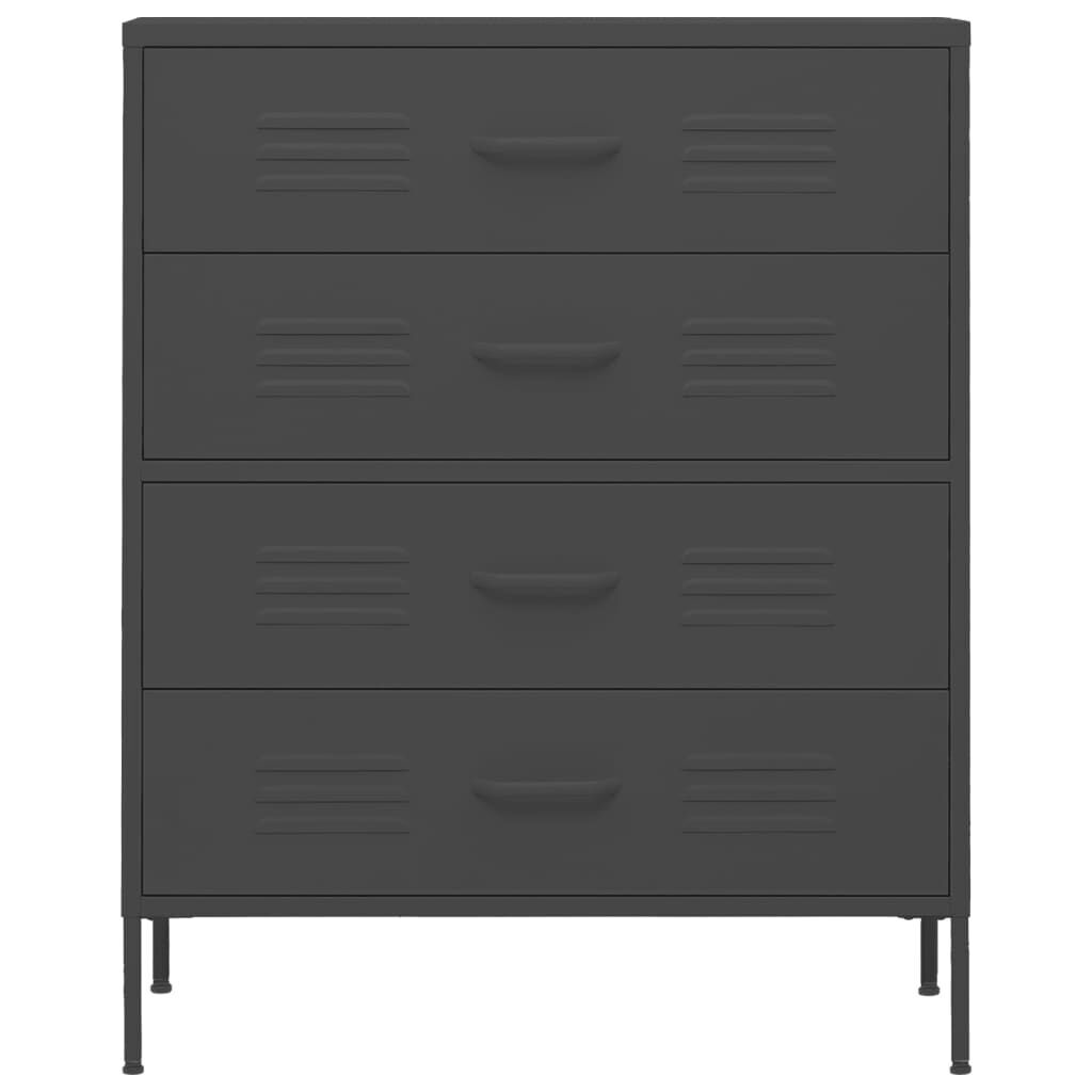 Chest of Drawers Anthracite 80x35x101.5 cm Steel Price