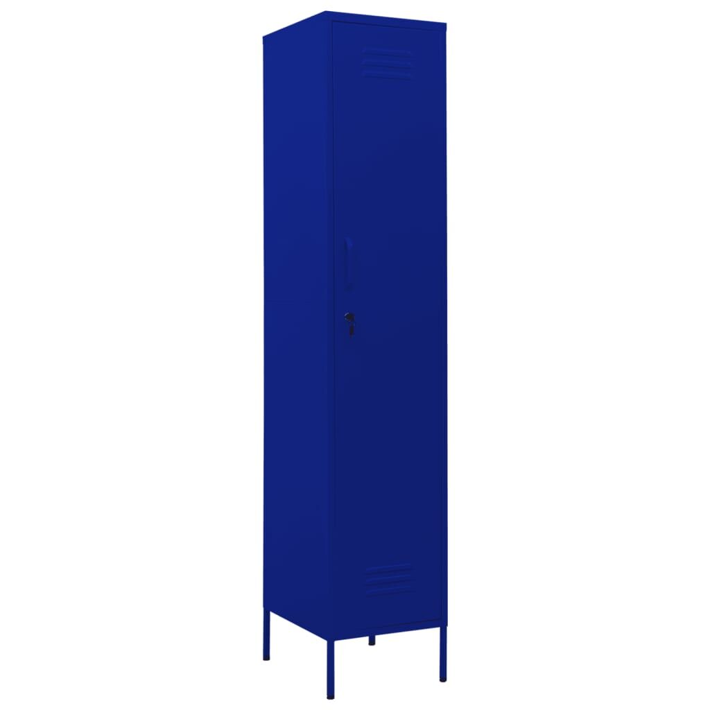 Locker Cabinet Navy Blue 35x46x180 cm Steel Price