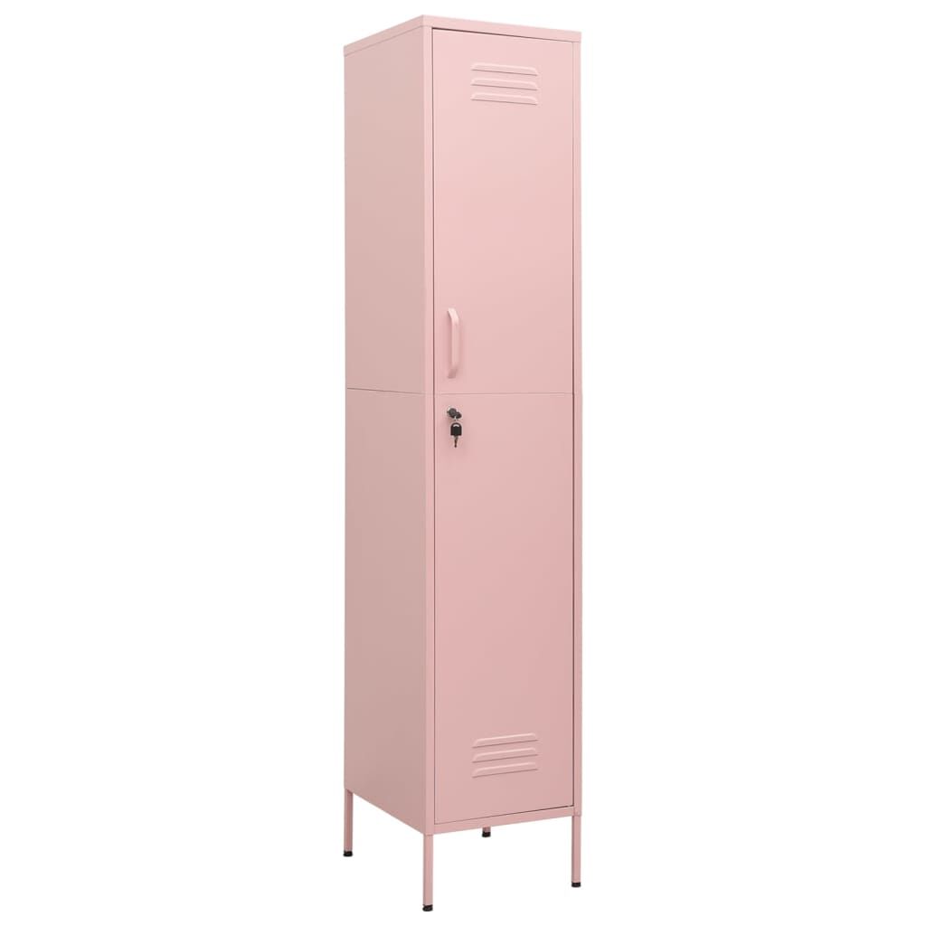 Locker Cabinet Pink 35x46x180 cm Steel Price