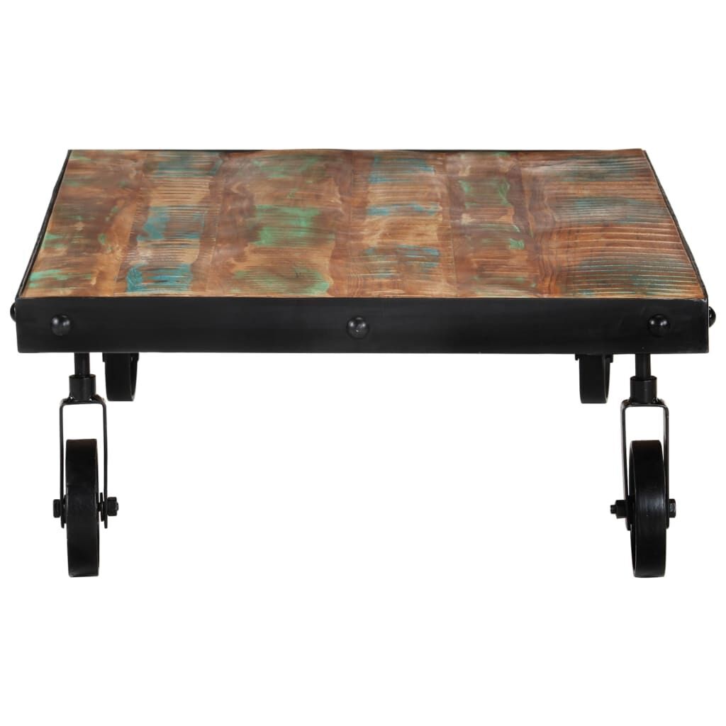 Coffee Table with Wheels 100x60x26 cm Solid Wood Reclaimed Price
