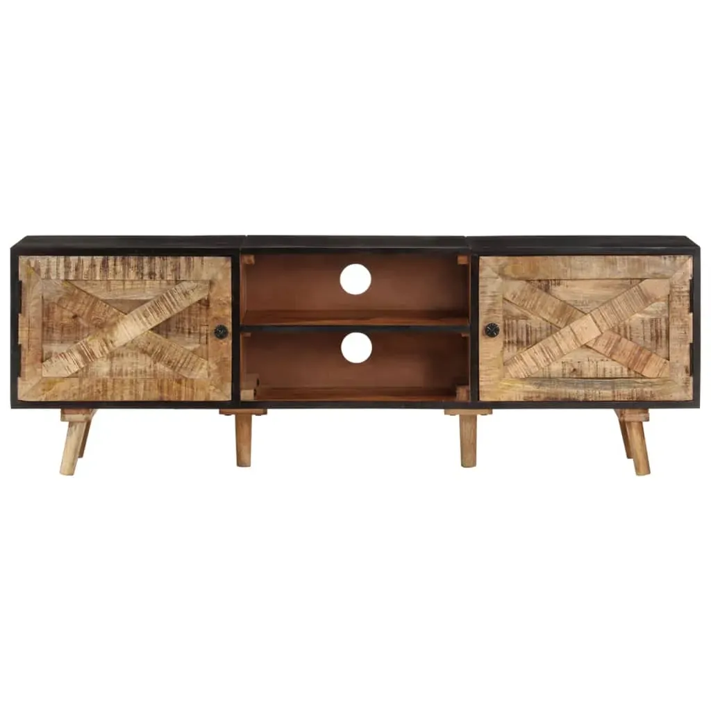 TV Cabinet 140x30x46 cm Rough Mango Wood and Solid Wood Acacia Price
