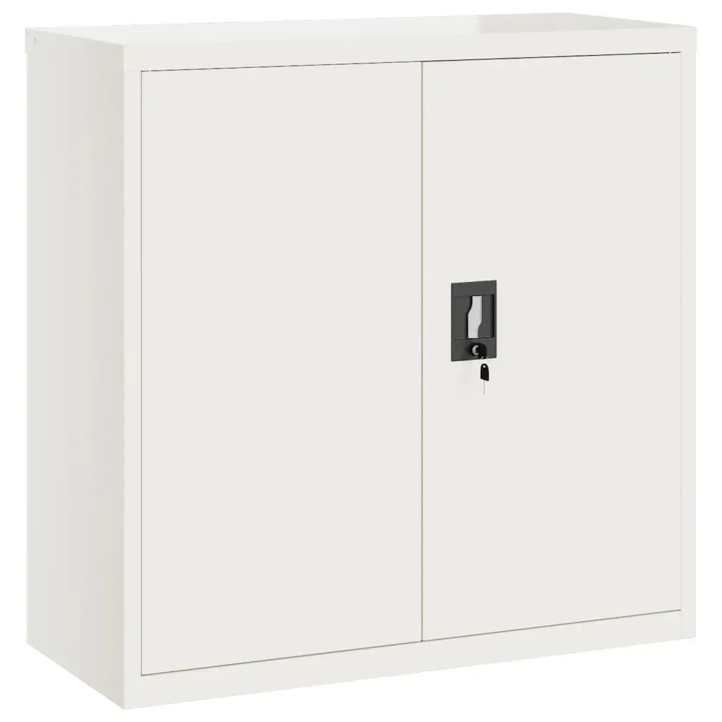 File Cabinet White 90x40x90 cm Steel Price