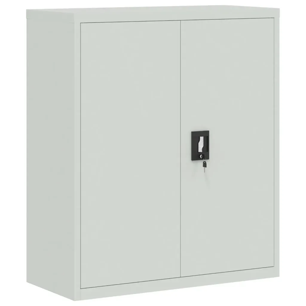 File Cabinet Light Grey 90x40x105 cm Steel Price