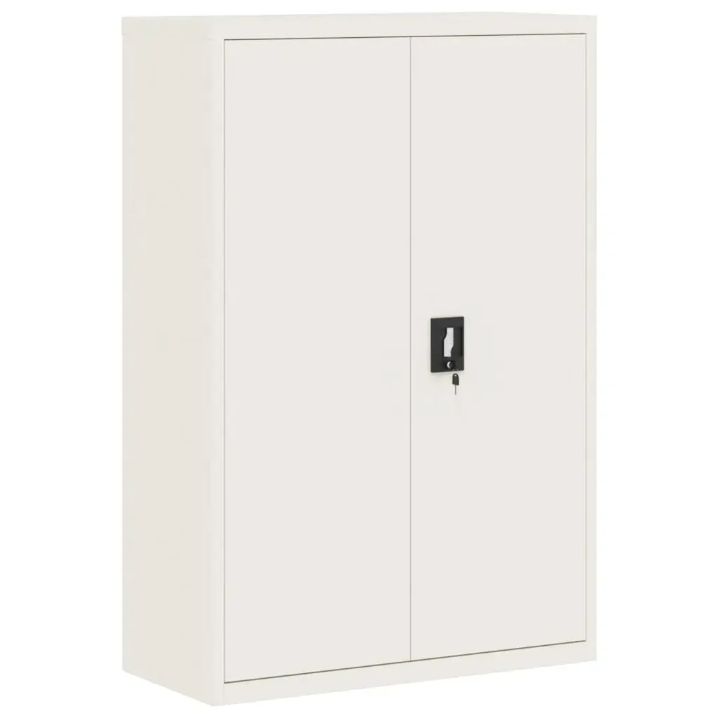 File Cabinet White 90x40x140 cm Steel Price