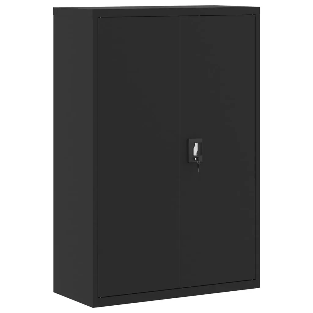 File Cabinet Black 90x40x140 cm Steel Price