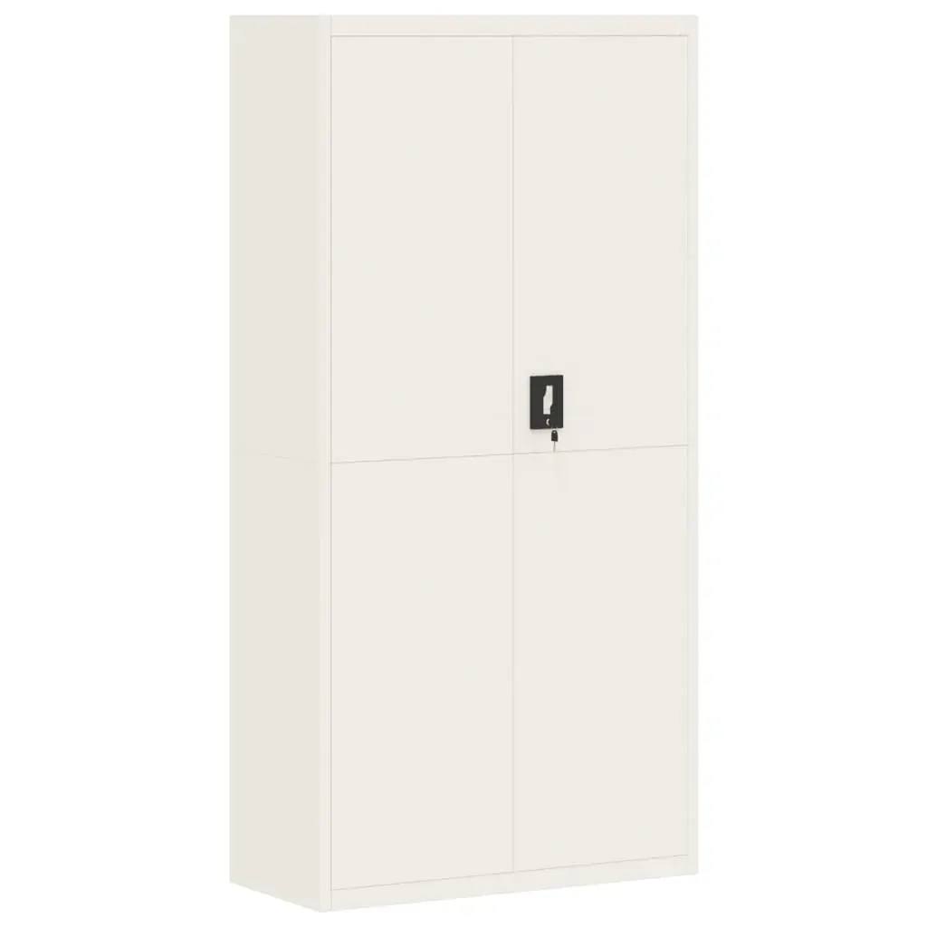 File Cabinet White 90x40x180 cm Steel Price