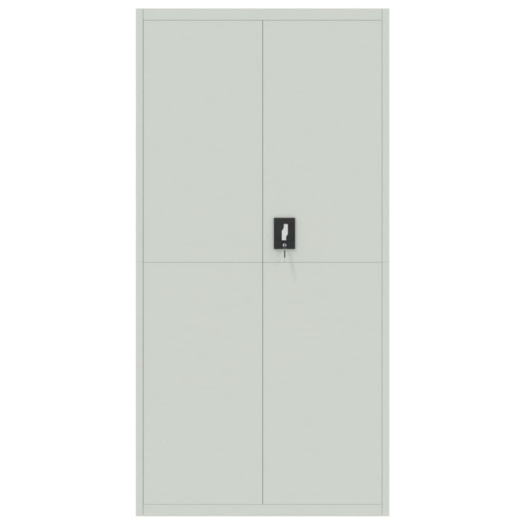 File Cabinet Light Grey 90x40x180 cm Steel Price