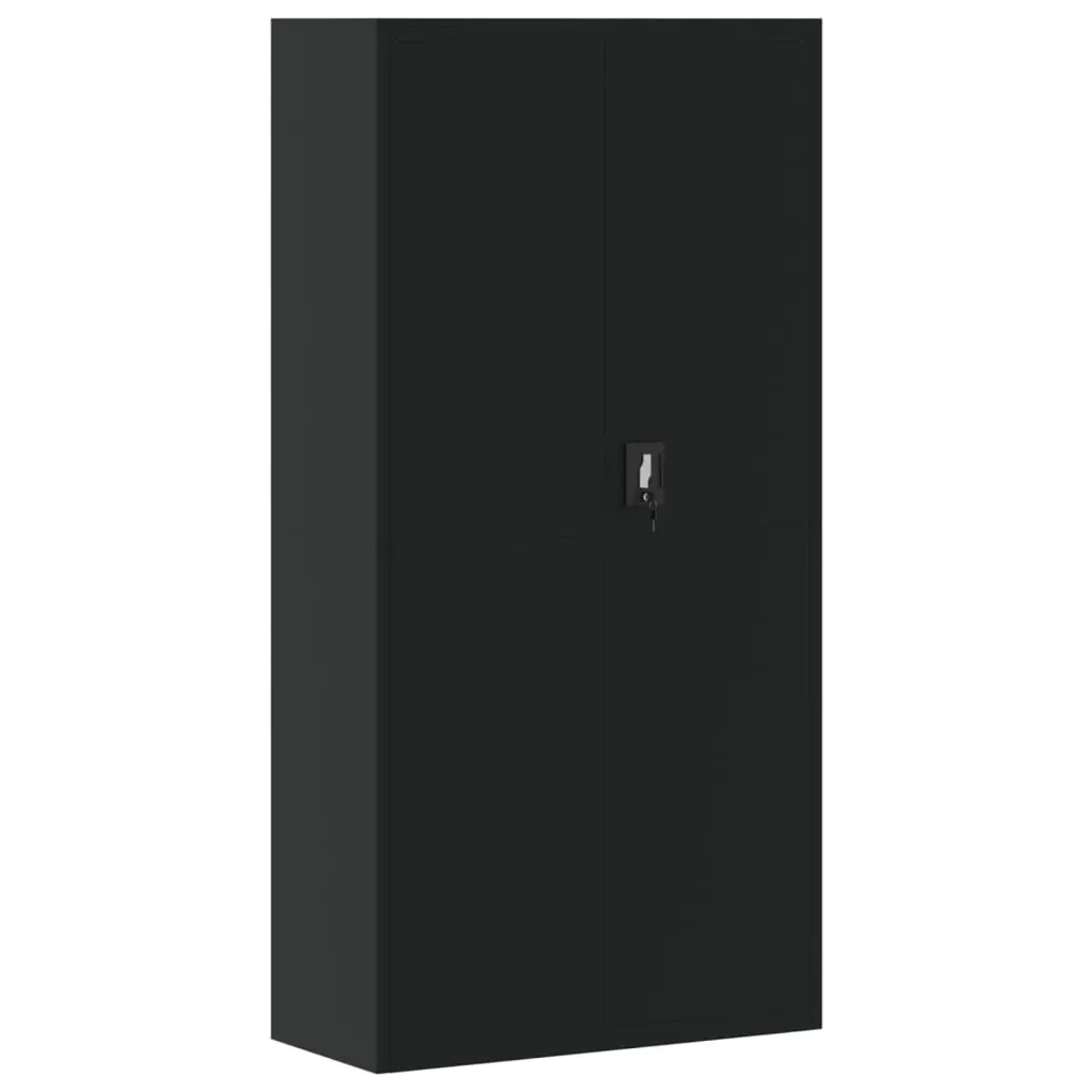 File Cabinet Black 90x40x180 cm Steel Price