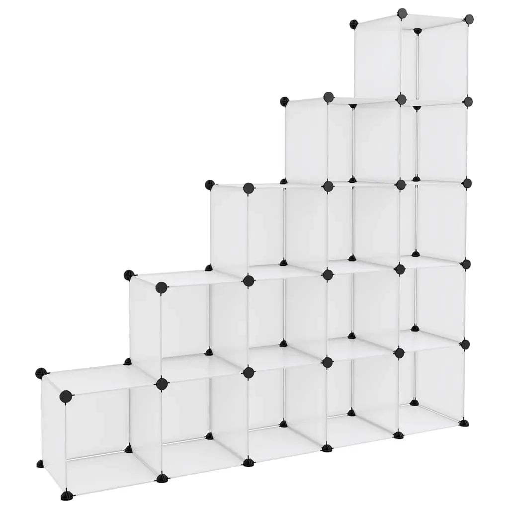 Storage Cube Organiser with 15 Cubes Transparent PP Price