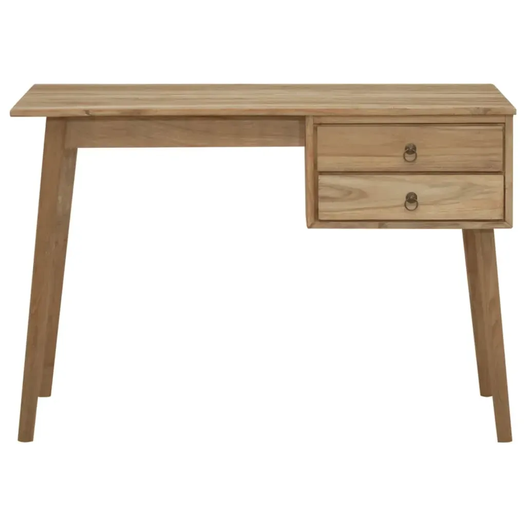 Desk with 2 Drawers 110x52x75 cm Solid Wood Teak Price